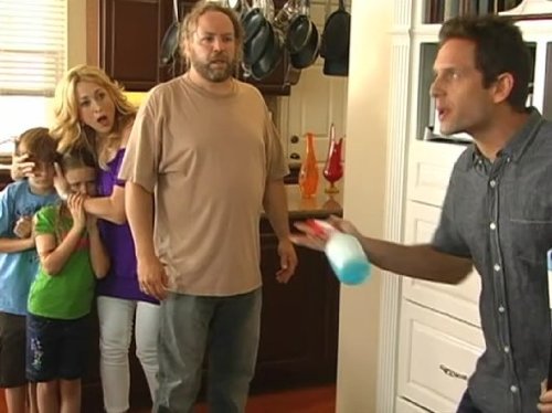 Jennifer Blanc-Biehn, Ray Porter, Glenn Howerton, Brighid Fleming, and Caleb Guss in It's Always Sunny in Philadelphia (2005)