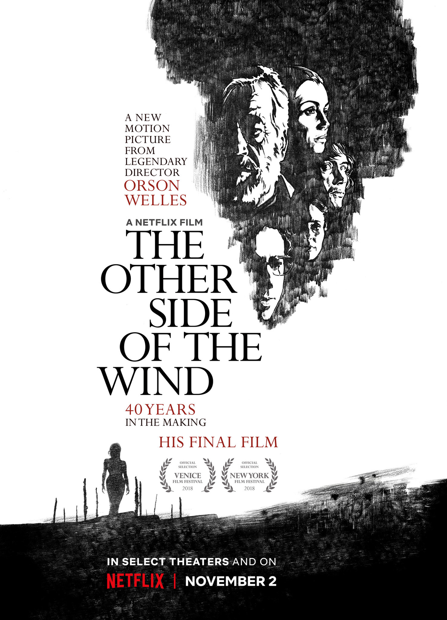 Peter Bogdanovich, John Huston, and Susan Strasberg in The Other Side of the Wind (2018)