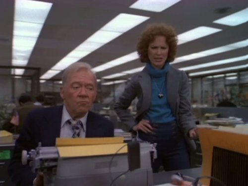 Richard Erdman and Linda Kelsey in Lou Grant (1977)