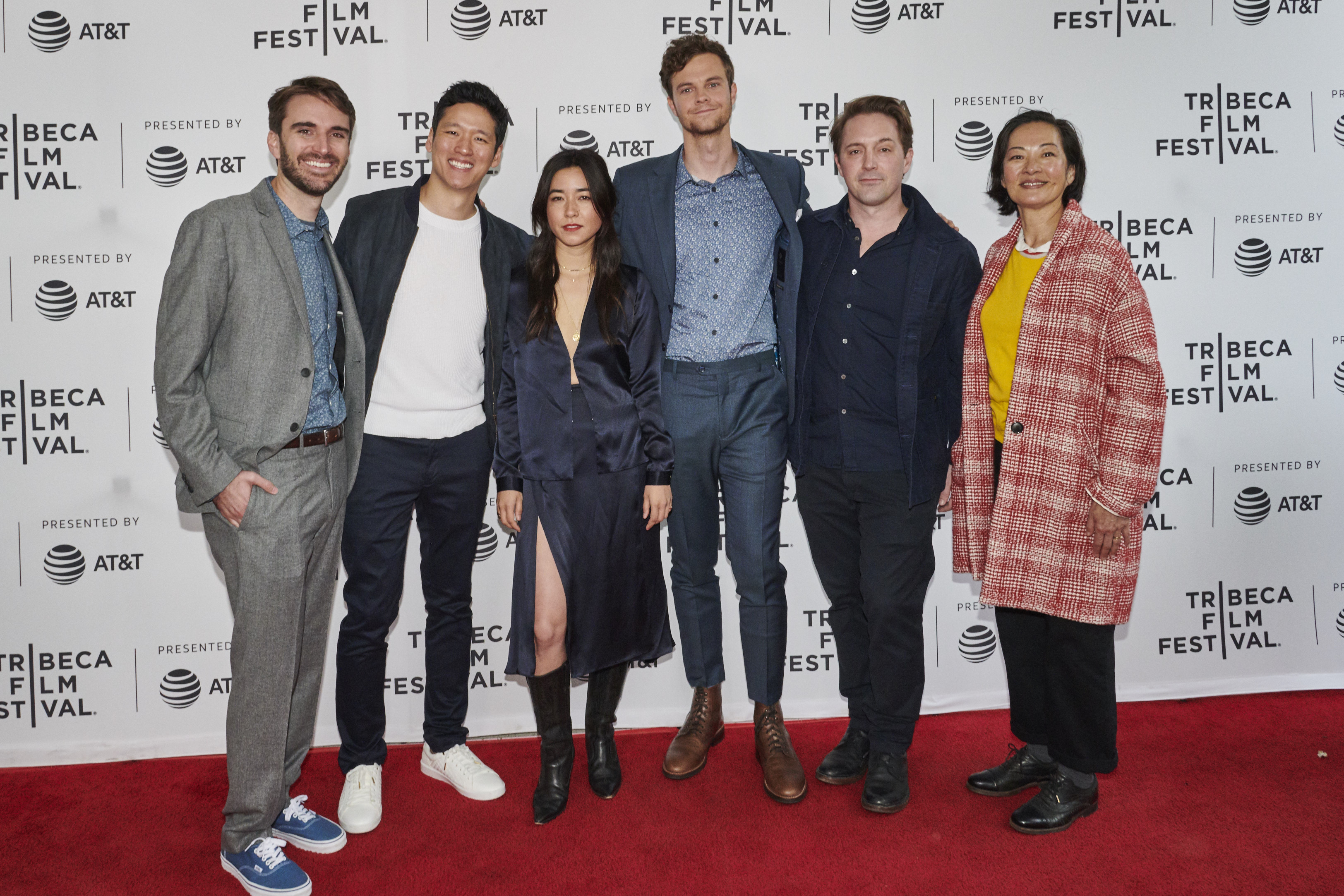 Maya Erskine and Jack Quaid at an event for Plus One (2019)