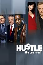 Robert Vaughn, Robert Glenister, Adrian Lester, Marc Warren, and Jaime Murray in Hustle (2004)