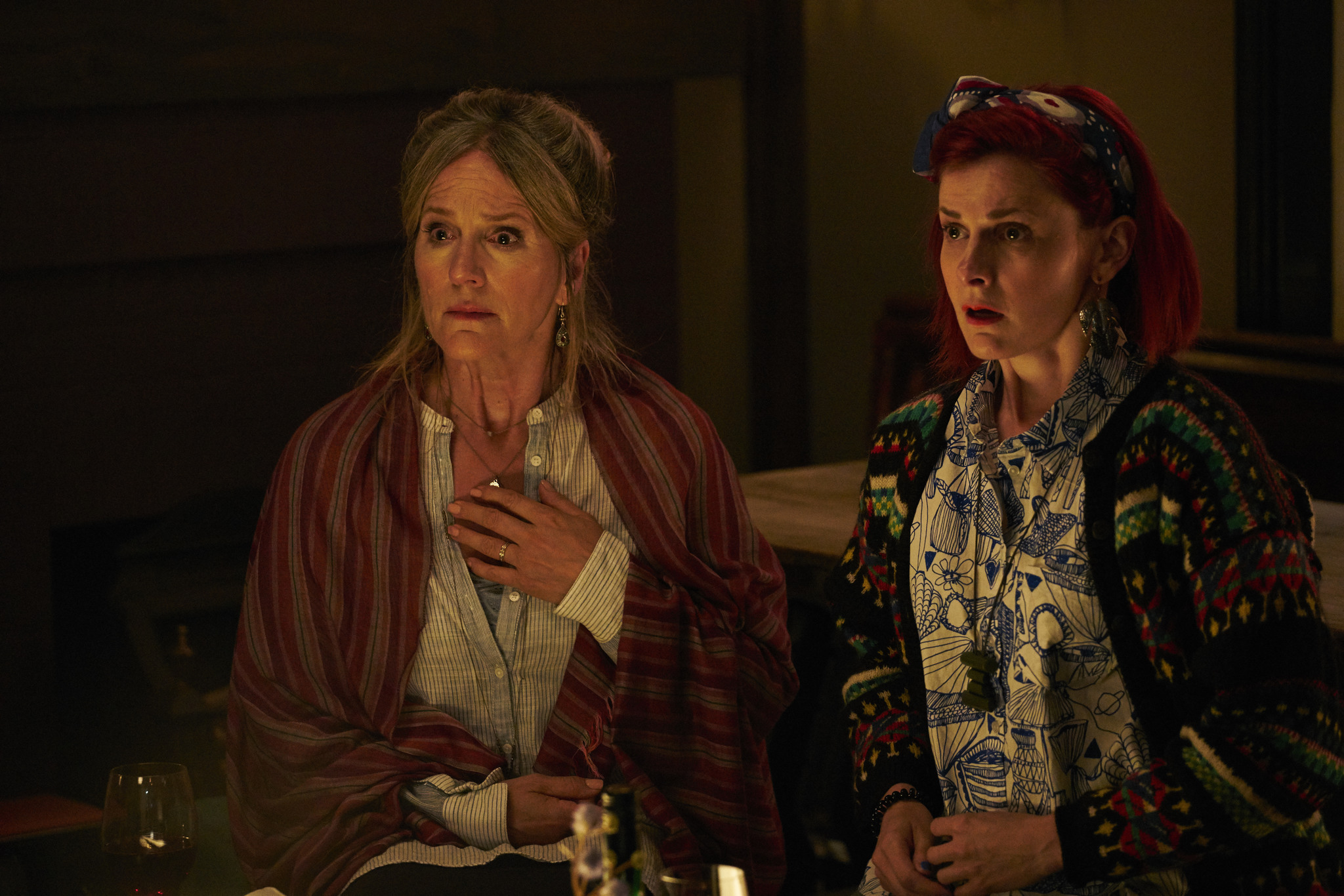 Penny Downie and Louise Brealey in Back (2017)