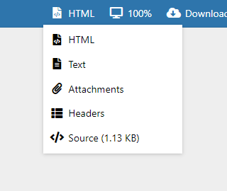 MailDev interface screenshot