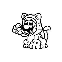 Cat Mario Stamp from Super Mario 3D World.