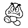 Goomba Stamp from Super Mario 3D World.