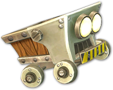 Artwork of a Mine Cart from Donkey Kong Country: Tropical Freeze.