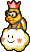 Glam Lakitu's battle sprite from Mario & Luigi: Bowser's Inside Story.