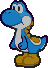 A Light Blue Yoshi in Paper Mario.