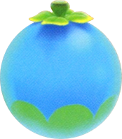 Artwork of a Blimp Fruit from Super Mario Galaxy 2.