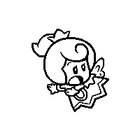 Scared Sprixie Princess Stamp