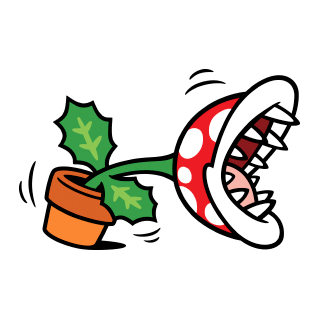 Potted Piranha Plant stamp from Super Mario 3D World   Bowser's Fury.