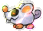 A Shiny Paper Scaredy Rat's battle sprite from Mario & Luigi: Paper Jam.