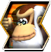 Cranky Kong's character selection icon from Donkey Kong Barrel Blast.