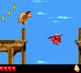 Screenshot of Ford Knocks in Donkey Kong GB: Dinky Kong & Dixie Kong.