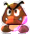 A Shiny Paper Goomba from Mario & Luigi: Paper Jam