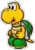 A Paper Koopa Troopa's battle sprite from Mario & Luigi: Paper Jam.