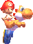 Orange Yoshi and Baby Mario