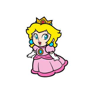 Small Princess Peach stamp from Super Mario 3D World   Bowser's Fury.