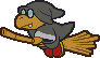 A flying Gray Magikoopa