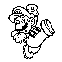 Jumping Mario Stamp from Super Mario 3D World.