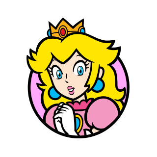 Princess Peach character icon stamp from Super Mario 3D World   Bowser's Fury.