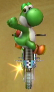 Yoshi performing a Trick in Mario Kart Wii