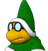 A side view of a Magikoopa, from Mario Super Sluggers.