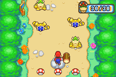 The Bowser mini-game, Mush Rush from Mario Party Advance