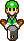 Luigi using his hammer