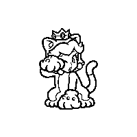 Cat Princess Peach Stamp from Super Mario 3D World.