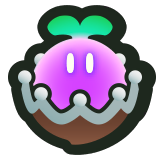 A purple Royal Seed icon from Super Mario Bros. Wonder