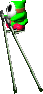 Shy Guy on Stilts (green, medium)