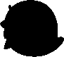 Sprite of a Dark Dark Boo from Super Paper Mario.