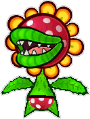 A Paper Petey Piranha's battle sprite from Mario & Luigi: Paper Jam.