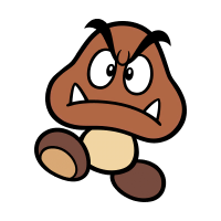 Goomba stamp from Super Mario 3D World   Bowser's Fury.