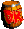 Sprite of a DK Barrel in Donkey Kong Country trilogy for the Game Boy Advance.