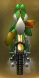 Yoshi performing a Trick in Mario Kart Wii