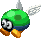 Sprite of a green Para-Biddybud from Mario & Luigi: Bowser's Inside Story   Bowser Jr.'s Journey.