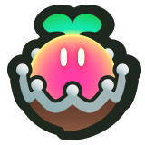 A pink Royal Seed icon from Super Mario Bros. Wonder