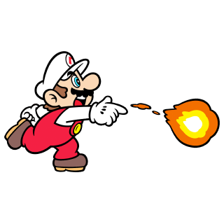 Fire Mario stamp from Super Mario 3D World   Bowser's Fury.