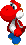 A Red Yoshi in Mario & Luigi: Dream Team.