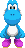 A Light Blue Yoshi from Mario & Luigi: Superstar Saga   Bowser's Minions