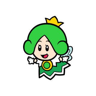 Green Sprixie Princess stamp from Super Mario 3D World   Bowser's Fury.