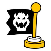 Checkpoint Flag stamp from Super Mario 3D World   Bowser's Fury.