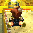 Donkey Kong performing a trick.