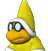 A side view of a Magikoopa, from Mario Super Sluggers.