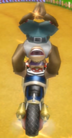 Funky Kong performing a Trick in Mario Kart Wii