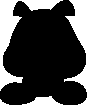 A Dark Goomba from Super Paper Mario