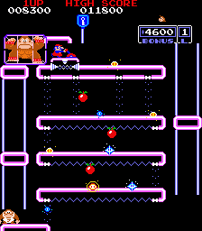 Mario's Hideout from the arcade version of Donkey Kong Jr.