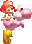 Pink Yoshi and Baby Mario